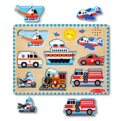 Melissa & Doug Vehicles Sound Puzzle Frame puzzle 8 pc(s)
