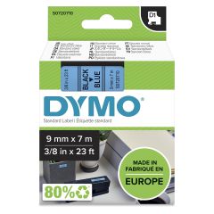 Dymo D1 -Standard Labels - Black on Blue - 9mm x 7m