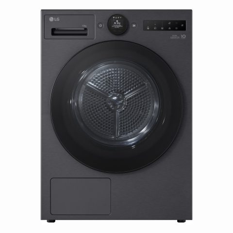 LG RHX7010TBB tumble dryer Freestanding Front-load 10 kg Black