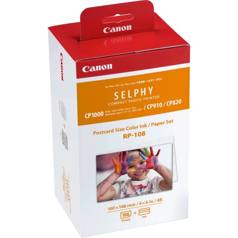 Canon RP-108 Colour Ink + 100 x 148 mm Paper Set