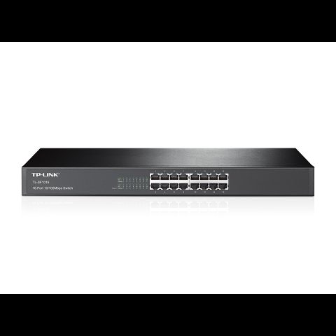 TP-Link TL-SF1016 tīkla pārslēgs Nepārvaldīts Fast Ethernet (10/100) 1U Melns