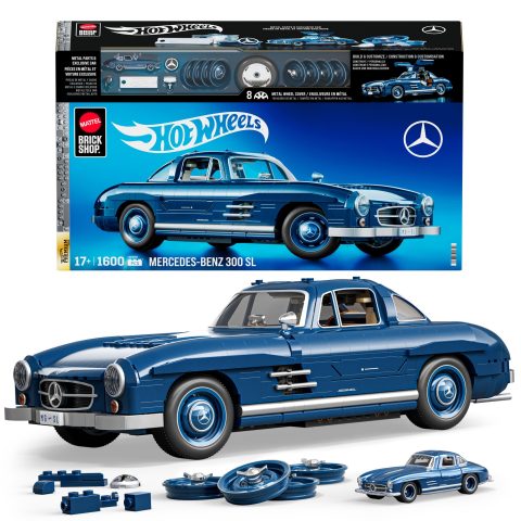 Hot Wheels Mattel Brick Shop Mercedes-Benz 300 SL Building Toy Kit (1600 Pieces)