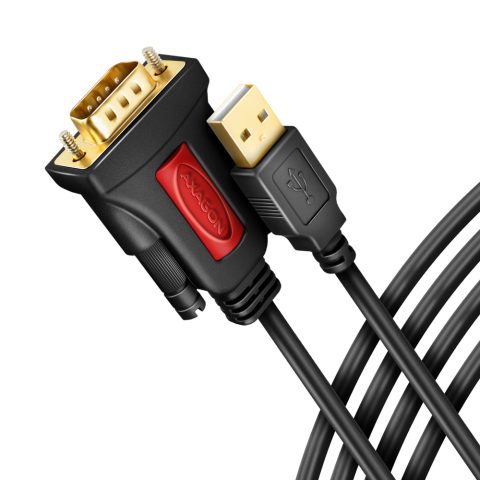 Axagon ADS-1PSN USB-A 2.0 - serial RS-232 DB9-M Prolific adapter cable 1.5m - A…