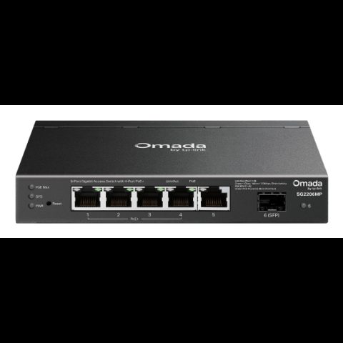 TP-Link Omada SG2206MP tīkla pārslēgs L2 Gigabit Ethernet (10/100/1000) Power ov…