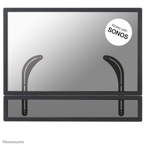 Neomounts NM-USP100BLACK speaker mounts Televizora kronšteins Tērauds Melns