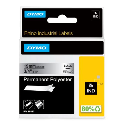 Dymo 19mm RHINO Permanent Polyester marķēšanas lenta D1
