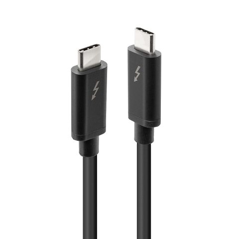 Lindy 41557 Thunderbolt kabelis 2 m 20 Gbit/s Melns
