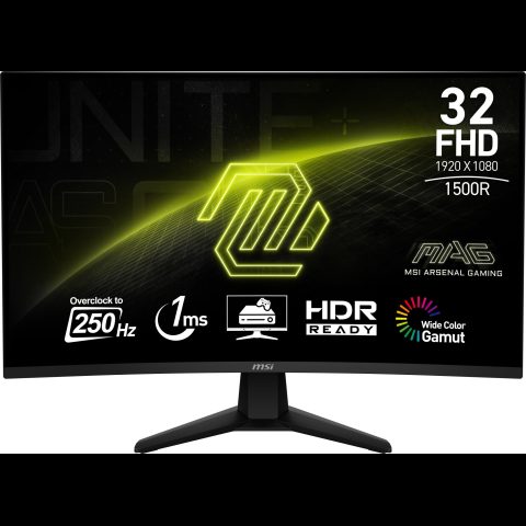 MSI MAG 32C6X monitori 80 cm (31.5") 1920 x 1080 pikseļi Full HD Melns