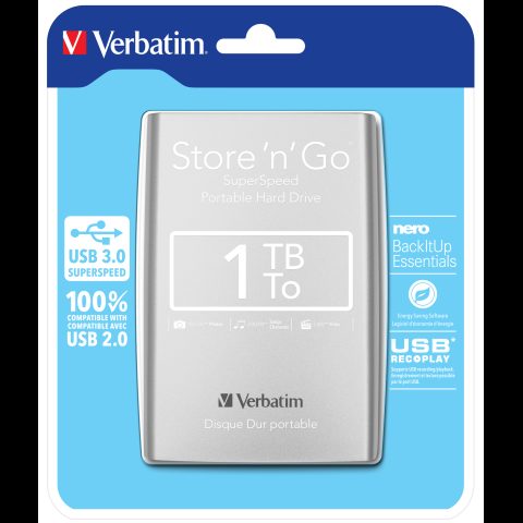 Verbatim Store 'n' Go ārējais cietais disks 1 TB 2.5" Micro-USB B 3.2 Gen 1 (3.1…