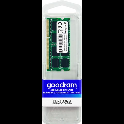 GoodRam 4GB DDR3 PC3-12800 atmiņas modulis 1 x 4 GB 204-pin SO-DIMM