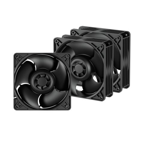 Arctic S12038-4K - 3 Pack Datora korpusam Ventilators 12 cm Melns 3 pcs