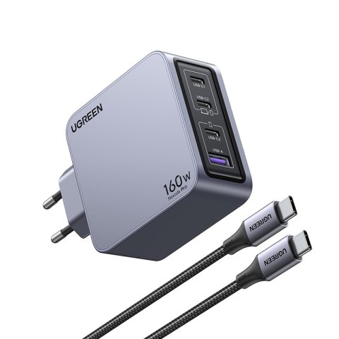 Ugreen Nexode Pro 160W GaN Charger with USB-C Cable Универсальная Черный