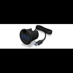 Icy Box IB-HUB1403 USB 3.2 Gen 1 (3.1 Gen 1) Type-A 5000 Mbit/s Melns