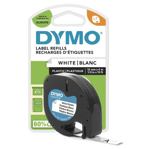 Dymo 12mm LetraTAG Plastic tape этикеточная лента