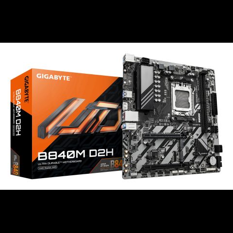 Gigabyte B840M D2H mātes plate AMD B840 AM5 pieslēgvieta mikro ATX