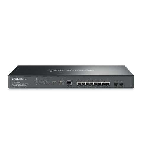 TP-Link Omada 8-Port 2.5GBASE-T and 2-Port 10GE SFP+ L2+ Managed Switch with 8-P…