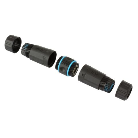 Inline Techly IWP-MD C6-IP68T cable gender changer RJ-45 Black