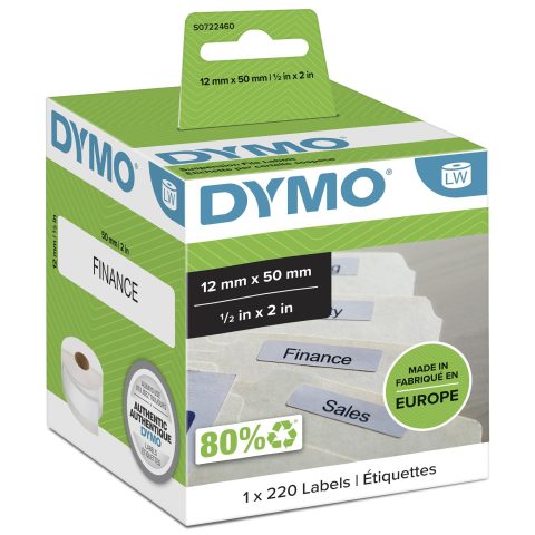 Dymo LW - Multi-Purpose Labels - 12 x 50 mm - S0722460 Balts Pašlīmējošās pri…