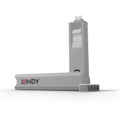 Lindy 40427 porta bloķētājs Porta bloķētājs + atslēga USB Veids-C Balts 5 pcs