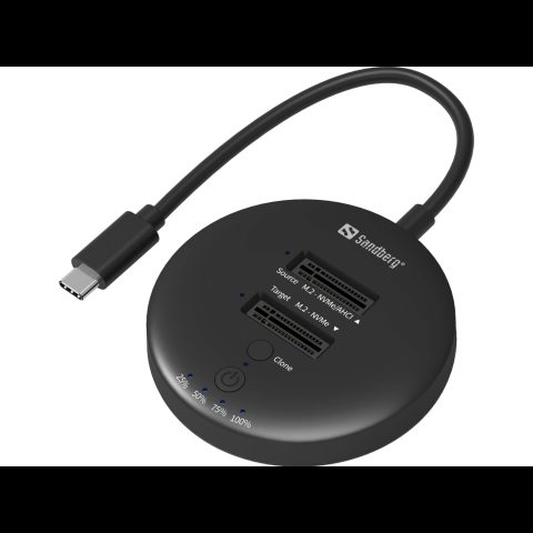 Sandberg 136-72 док-станция для накопителей USB 3.2 Gen 2 (3.1 Gen 1) Type-C Черн…