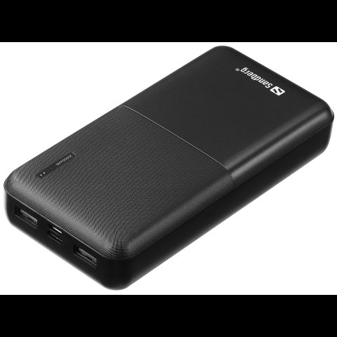 Sandberg 320-42 ārējais akumulators Litija polimērs (LiPo) 20000 mAh Melns