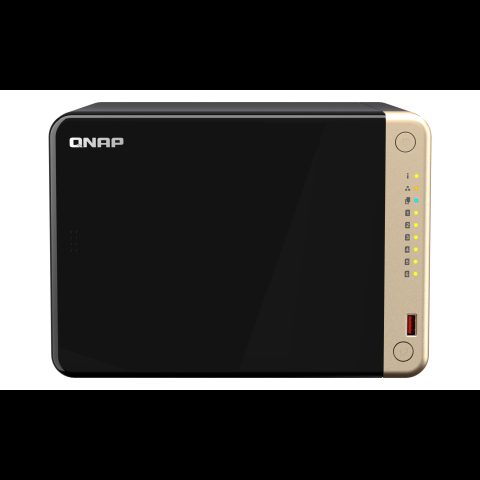 TS-664 NAS Tower Intel® Celeron® N5095 8 GB DDR4 0 TB QNAP QTS Melns