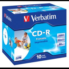 Verbatim CD-R AZO Wide Inkjet Printable 700 MB 52x 10 pcs