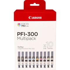 Canon PFI-300 струйный картридж 10 шт Подлинный Черный