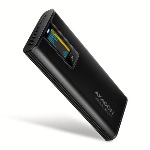 Axagon EEM2-SD2B корпус для накопителя Корпус твердотельного диска Черный M.2