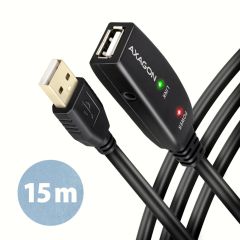 Axagon ADR-215 USB 2.0 A-M -> A-F active extension/repeater cable 15m - Kabel -…