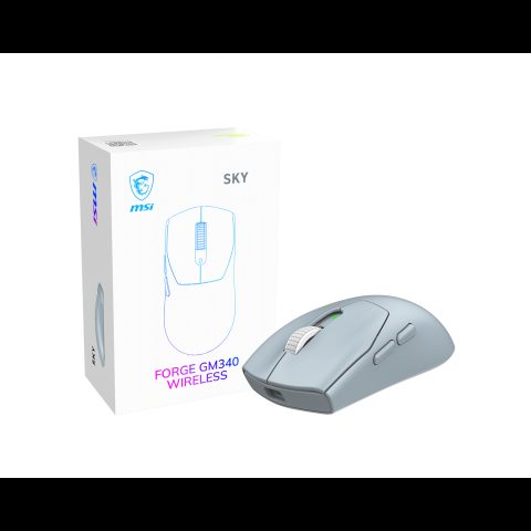 MSI Forge Gm340 Wireless Sky компьютерная мышь Игровой Для обеих рук РЧ бесп…