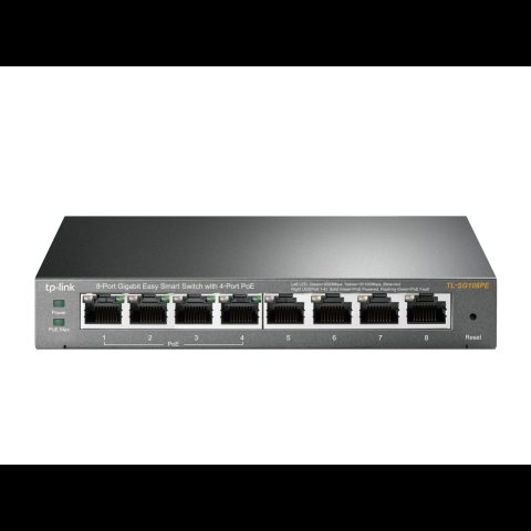 TP-Link TL-SG108PE Управляемый L2 Gigabit Ethernet (10/100/1000) Питание по Ethe…