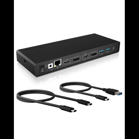 Icy Box IB-DK2245AC Проводная USB 3.2 Gen 1 (3.1 Gen 1) Type-C Черный