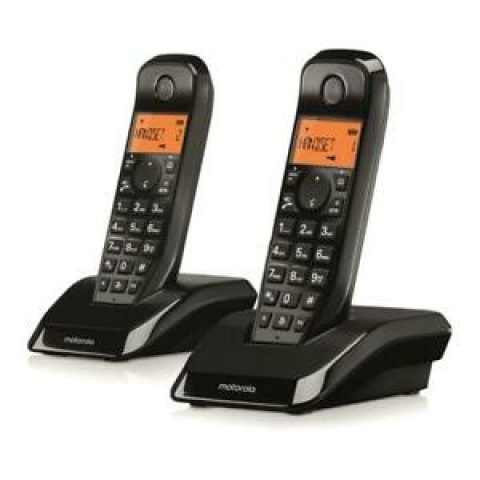 Motorola S12 Duo DECT телефон Идентификация абонента (Caller ID) Черный