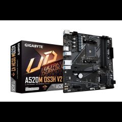 Gigabyte A520M DS3H V2 Motherboard - Supports AMD Ryzen 5000 Series AM4 CPUs