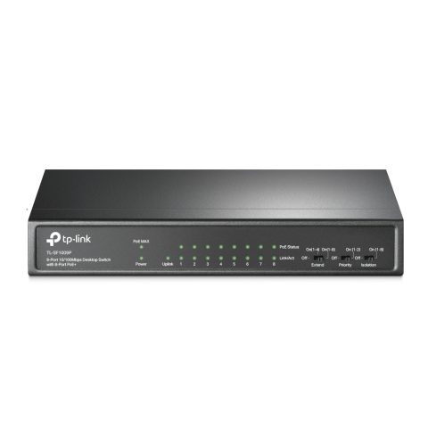 TP-Link TL-SF1009P tīkla pārslēgs Nepārvaldīts Fast Ethernet (10/100) Power over…