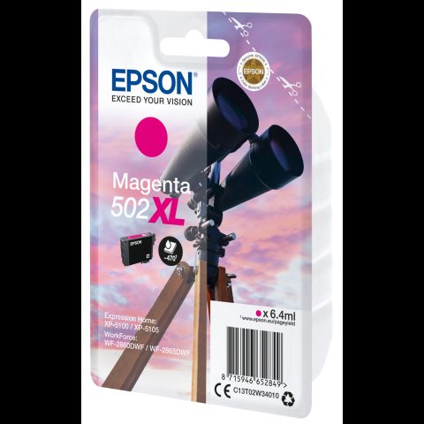 Epson 502XL tintes kārtridžs 1 pcs Oriģināls High (L) Yield Fuksīns