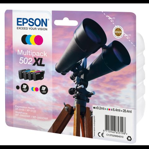 Epson 502XL tintes kārtridžs 1 pcs Oriģināls High (L) Yield Melns