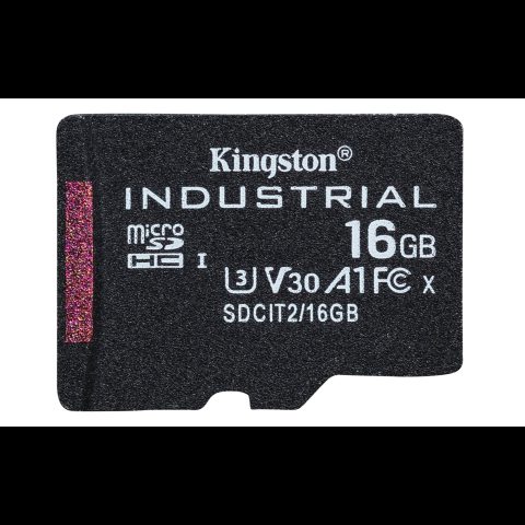 Kingston Technology 16GB microSDHC Industrial C10 A1 pSLC Card Single Pack w/o Ad…