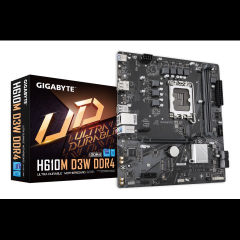 Gigabyte H610M D3W DDR4 mātes plate Intel H610 LGA 1700 mikro ATX