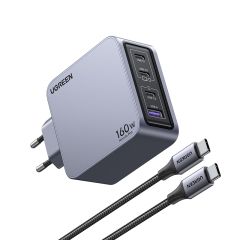 Ugreen Nexode Pro 160W GaN Charger with USB-C Cable Universal Black