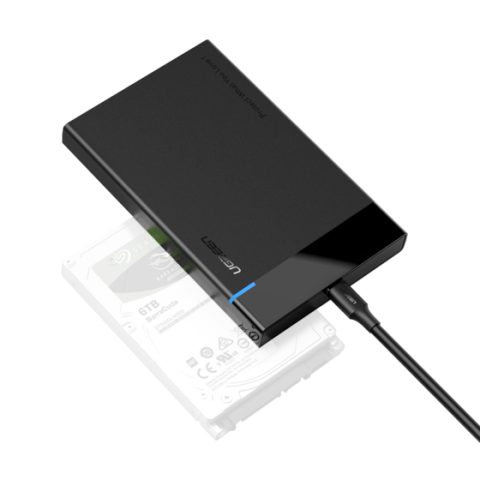 Ugreen 50743 cieto disku uzglabāšanas sistēma HDD korpuss Melns 2.5"