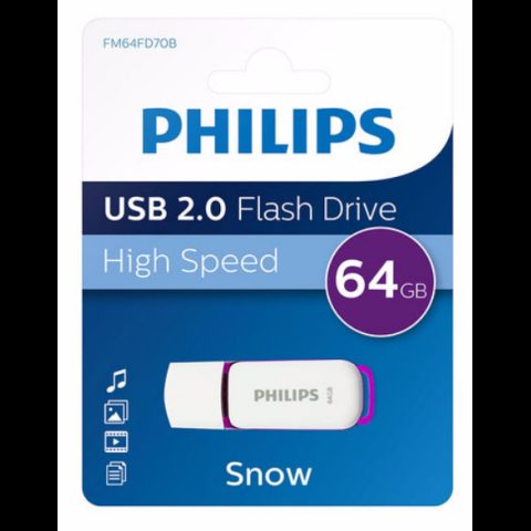 Philips FM64FD70B USB zibatmiņa 64 GB USB Type-A 2.0 Lillā