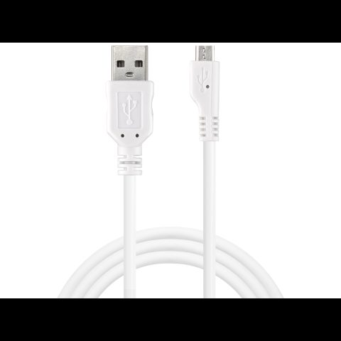 Sandberg 440-33 USB kabelis USB 2.0 1 m USB A Micro-USB B Balts