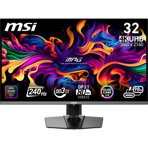 MSI MPG 322URX QD-OLED monitori 80 cm (31.5") 3840 x 2160 pikseļi 4K Ultra H…