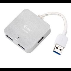 I-tec Metal U3HUBMETAL402 interfeisa centrmezgls 5000 Mbit/s Sudrabs