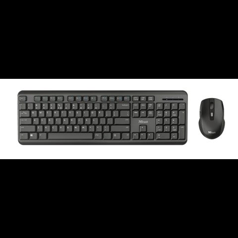 Trust TKM-350 keyboard Mouse included Office RF Wireless QWERTZ German Black
