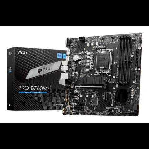 MSI PRO B760M-P mātes plate Intel B760 LGA 1700 mikro ATX