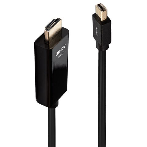 Lindy 36926 video kabeļu aksesuārs 1 m HDMI Type A (Standard) Mini DisplayPort…