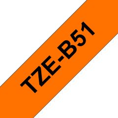 Brother TZE-B51 marķēšanas lenta Melns uz fluorescējoši oranža